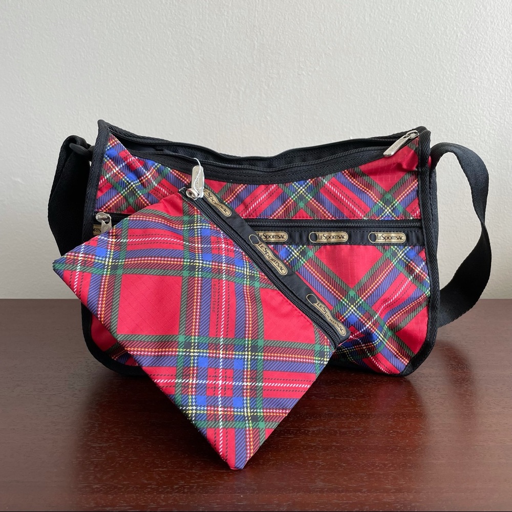 LeSportSac Red Plaid Bag